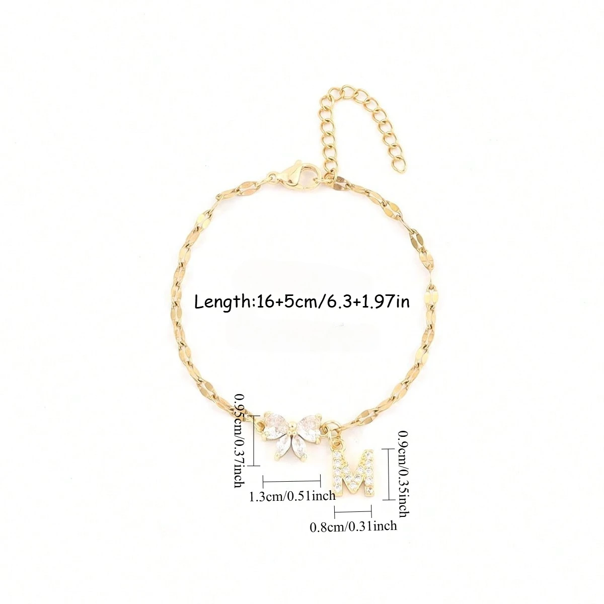 موضة كريستال القوس عقدة تمهيد زركونيا الأولي الفولاذ المقاوم للصدأ الذهب اللون الشفاه سلسلة سوار للنساء هدايا عيد الحب #6