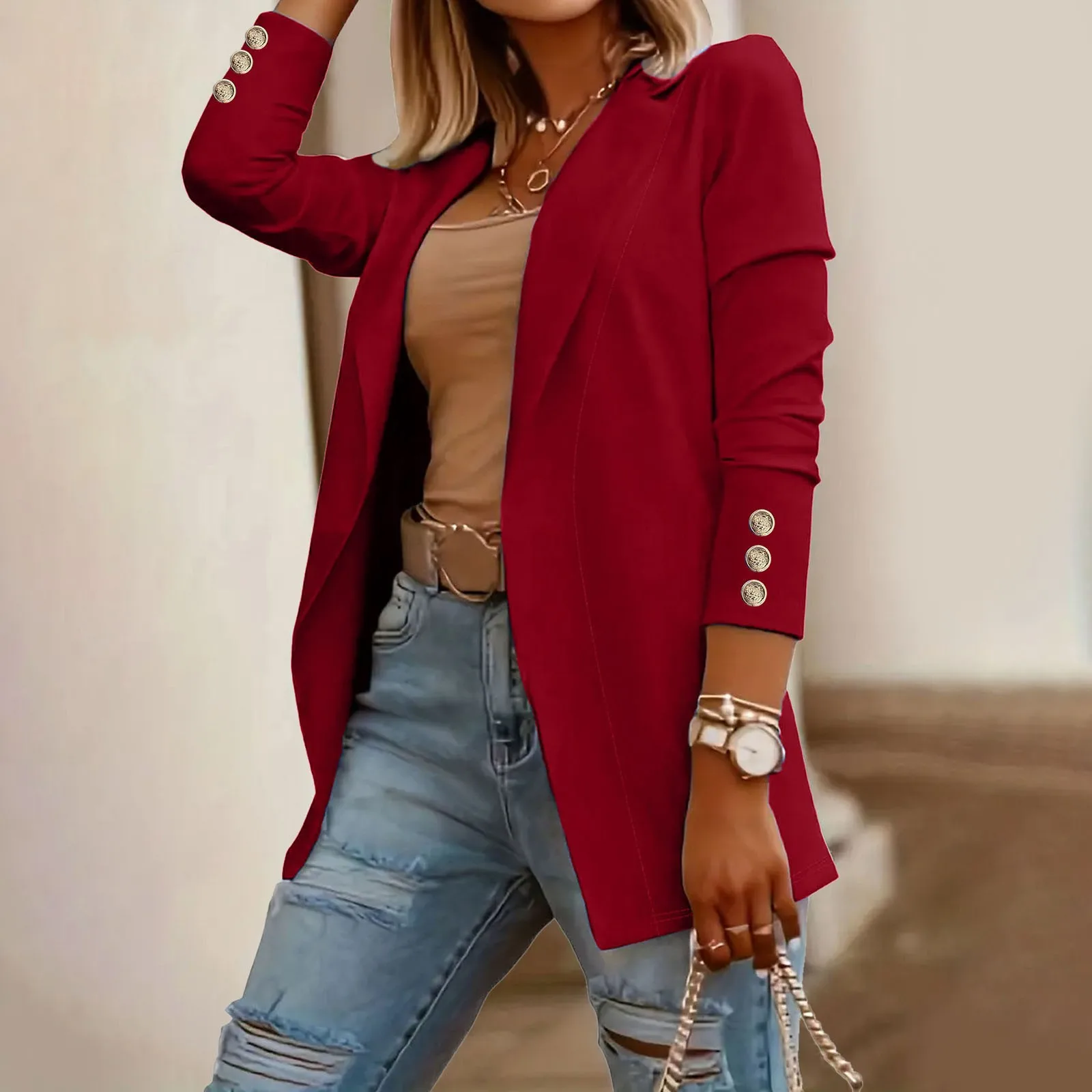 Blazer Woman Vintage Korean Oversize Office Lady Suits Jacket Solid Color Coat Loose Casual Jacket Women Outerwears Vest Femme