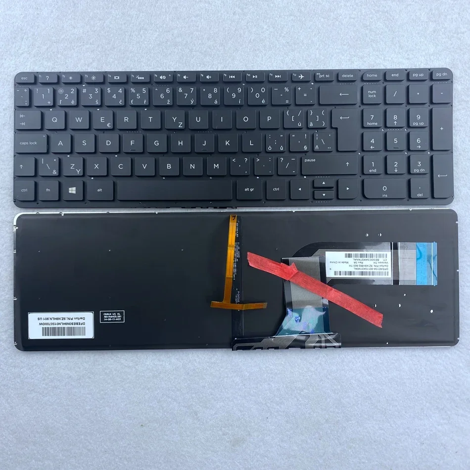 Czech Slovak Backlit Laptop Keyboard For HP 15-P 15-K 15-V 15T-K100 200 15Z-P000 17T-F 17-K 17Z-F 17-F Series CZ+SK Layout