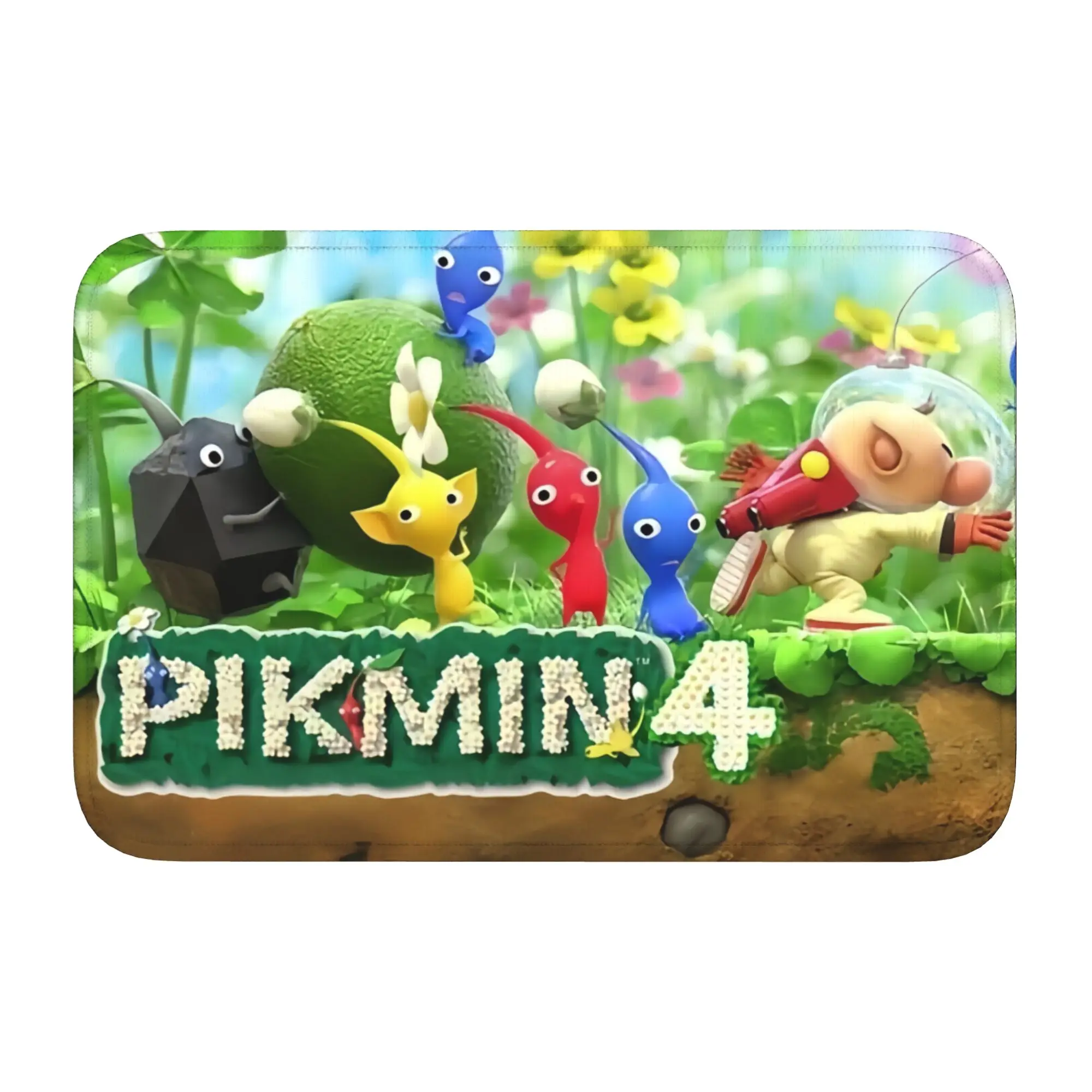 Pikmin'ed 4 Strategic Video Game Floor Door Kitchen Bath Mat Anti-Slip Doormat Living Room Entrance Rug Carpet Footpad