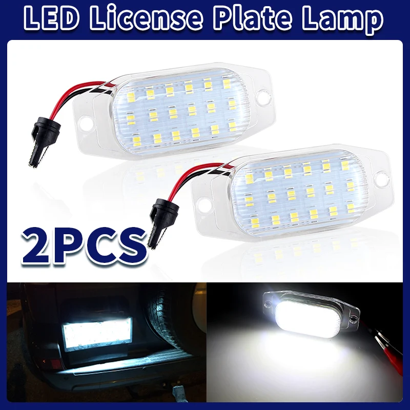 

2pc LED License Number Plate Light For Toyota Land Cruiser 91-97 FJ Cruiser 07-14 Celica For Lexus LX450 96-98 Rear Tag Lamp 12V