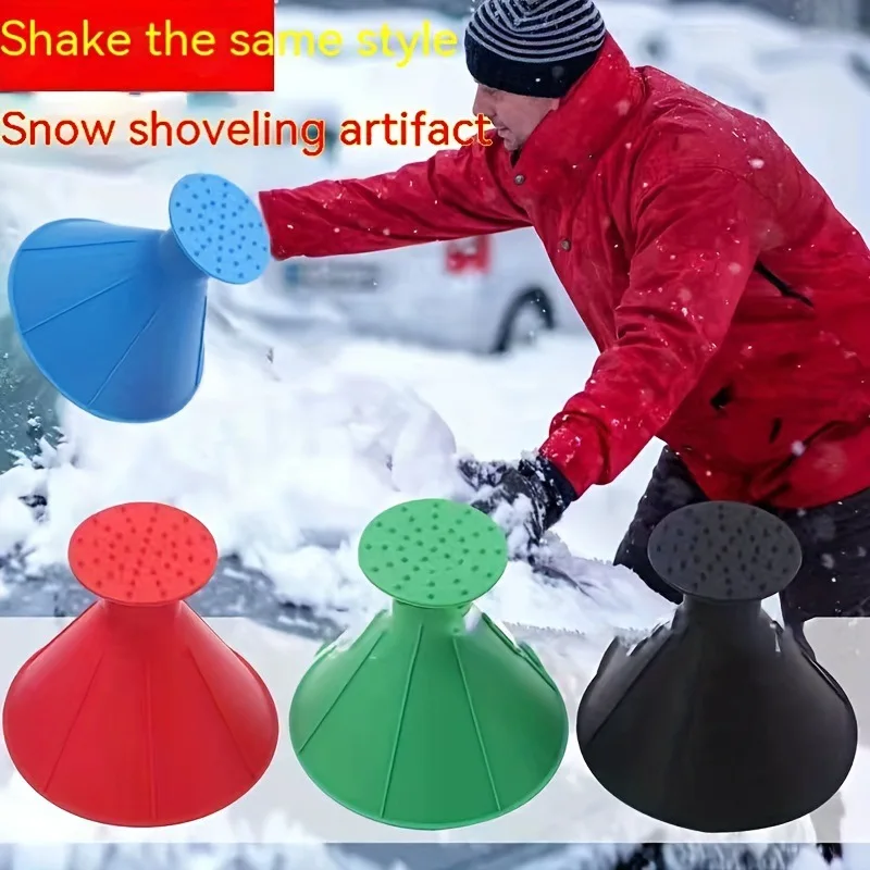 1PCS Car Ice Scraper Funnel Snow Remover Cone Tool Car Snow Scraper Magical Ice Scraper