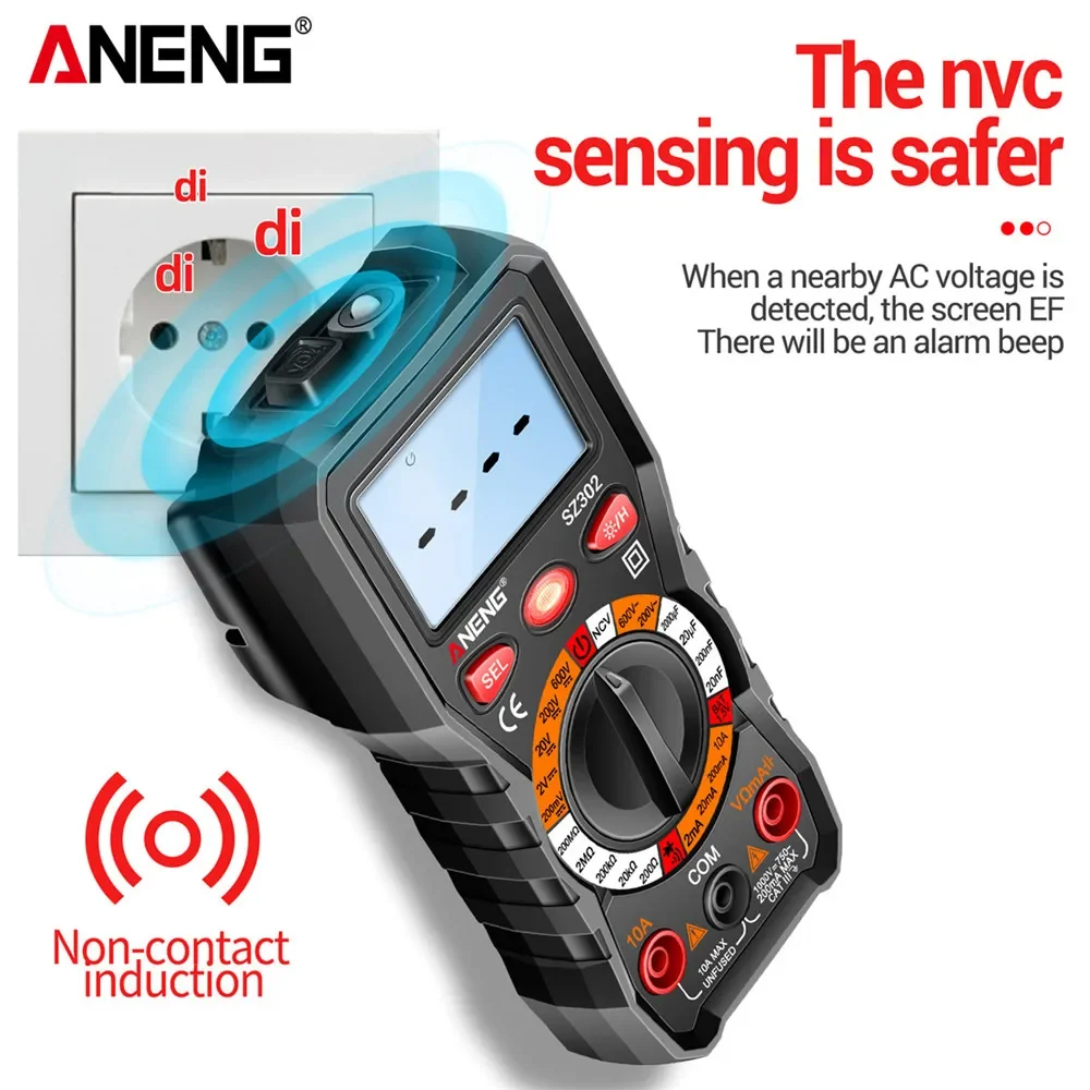 Picture 5: ANENG SZ301/SZ302 Digital Multimeter Professional LCD Auto AC/DC Votage Tester Diode Tester Current Professional Detector Tool