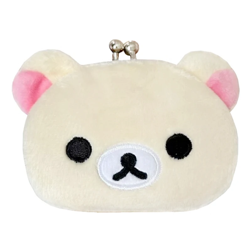 Rilakkuma Korilakkuma Plush Coin Purse Mini Kiss Lock Coin Pouch