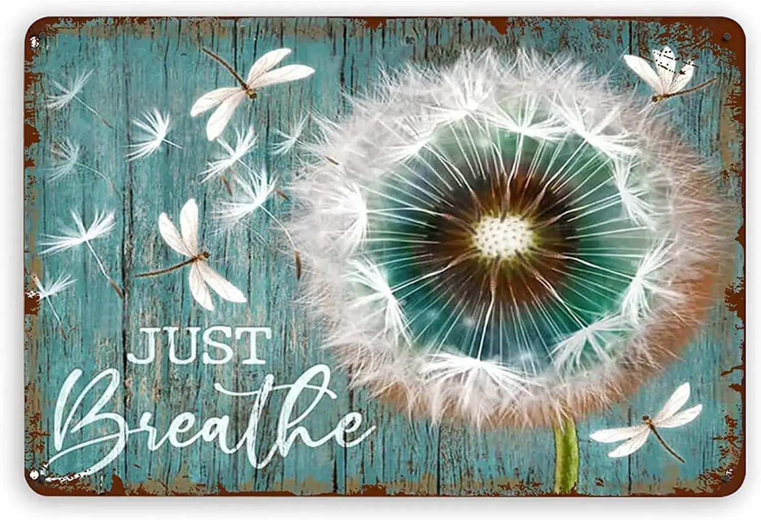 Dandelion Dragonfly New Vintage Metal Sign Decor for Home Office Restaurant Garage Bar  --Tin Sign