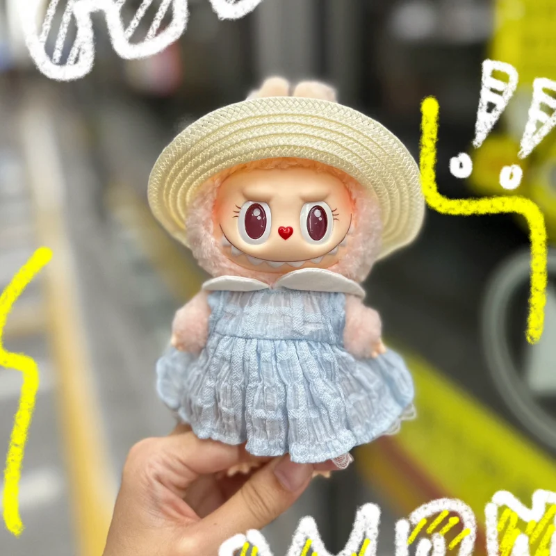 Hot Sale 1:1 Replica Monster Labubu Series Fall In Wild Doll Lisa Same 17cm Vinyl Doll Toy Tide Play Pendant Toy Birthday Gifts