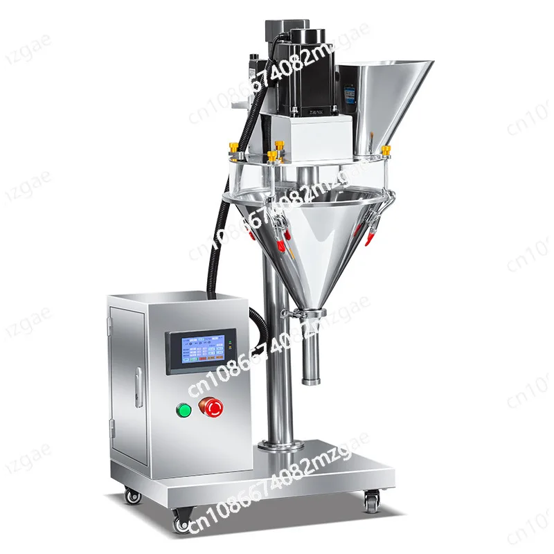 Small screw mixing bottle cap semi-automatic desktop flour seasoning powder filling machine