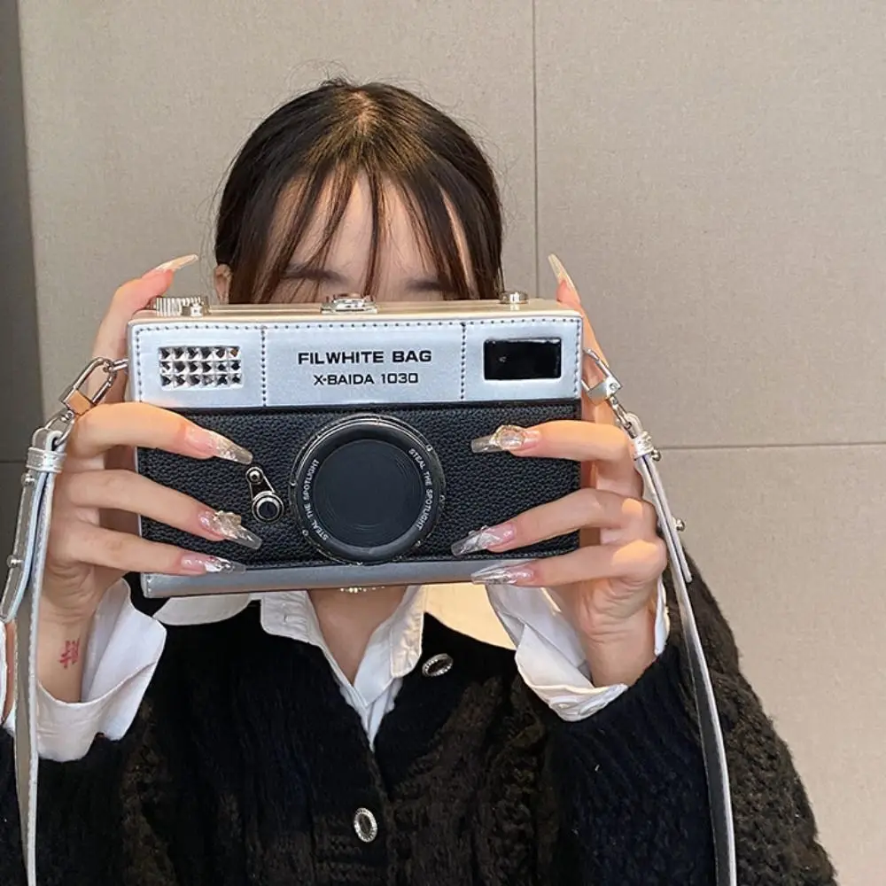 

Casual PU Camera Shoulder Bag Small Bag Shoulder Bag Funny Box Bag Large Capacity Crossbody Bag Women
