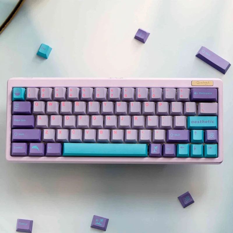 

129 клавиш GMK Steam Wave Keycaps PBT Dye Sublimation Key Cap Cherry Profile Keycap для Mx Switch DIY Игровая механическая клавиатура
