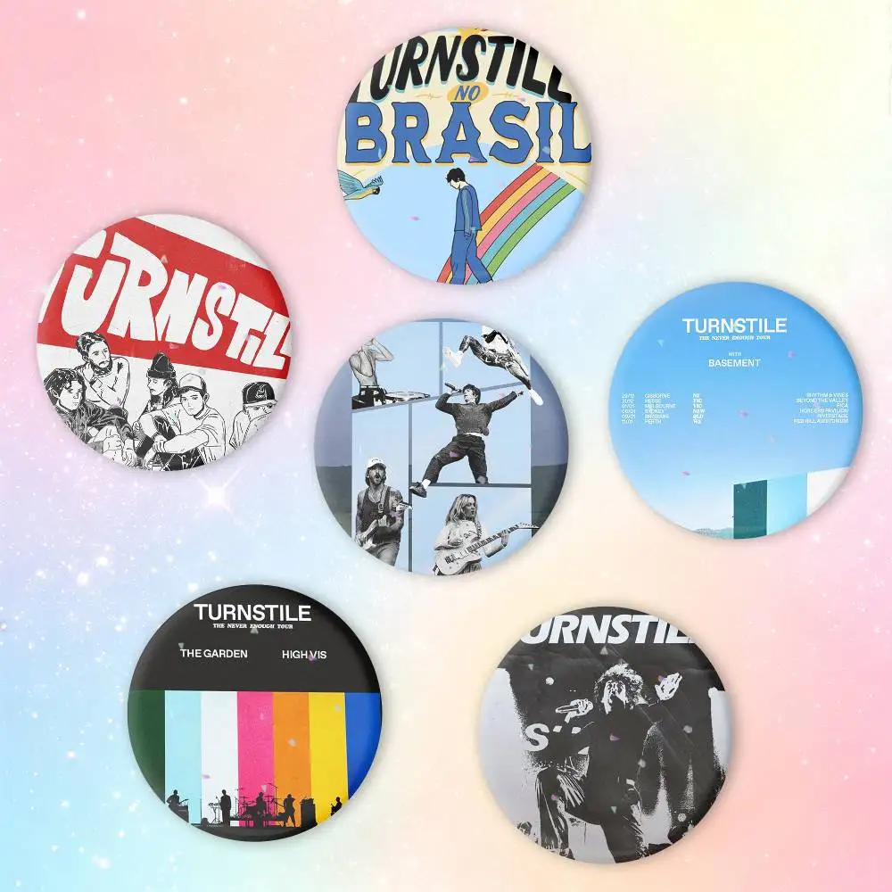 Singer Turnstile Band Brooches Cartoon Badge Pins Backpack Hat Accessories Friend Gift