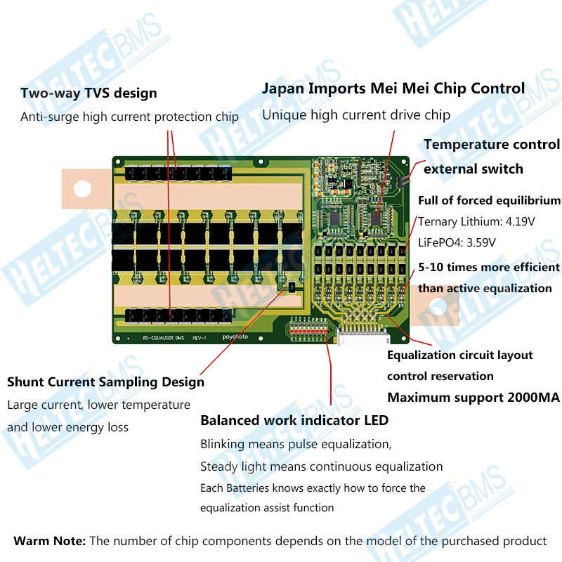 8S 4S BMS 12V 24V 100A 150A 200A 300A 500A 600A/300mA Cân Bằng Lifepo4/sắt Phosphate /Ternary Pin Lithium Protectin Ban