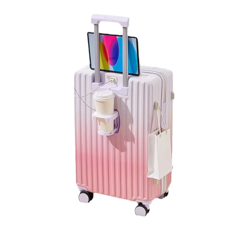 DOIAESKV new gradual change of color 20-26 inch suitcase high value trolley case password case suitcase