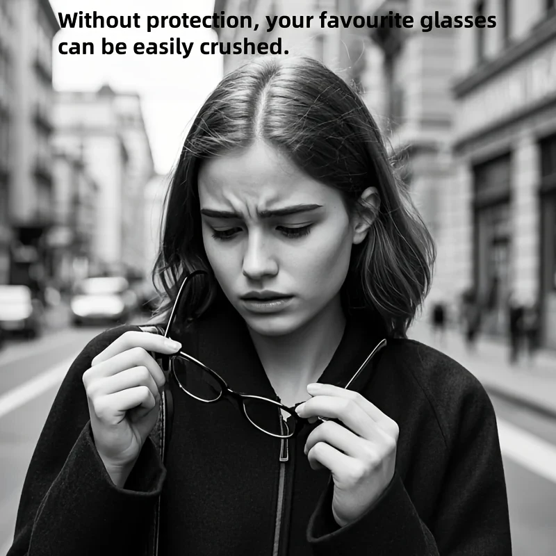 1 One Pack Luxury leopard print metal eyeglass case｜Durable stainless steel material，Fashion Style，Collapsible glasses / Small a
