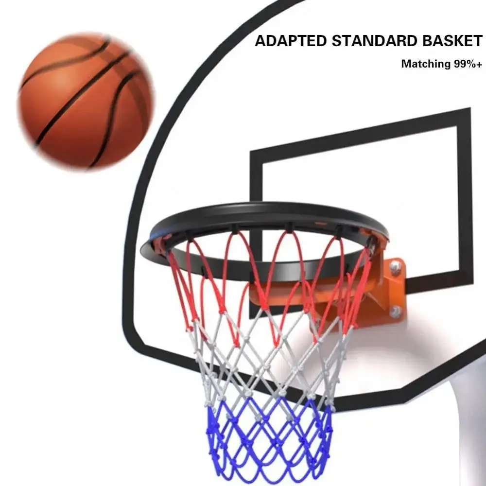 Removable Portable Basketball Net Frame Durable Lightweight Replacement Hoops Weather-Resistant Throw-and-Attach System