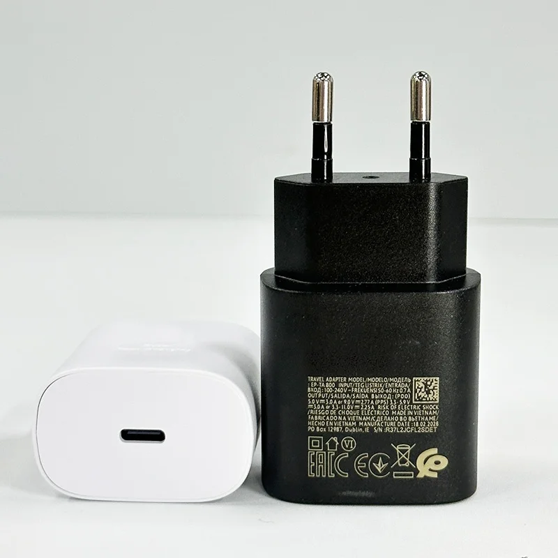 For Samsung Charger 25W Type C Fast Charge Charger 1M 1.5M 2M Cable for Galaxy S26 S25 S24 S23 S22 S21 Z Flip 8 A56 A36 A17 A35