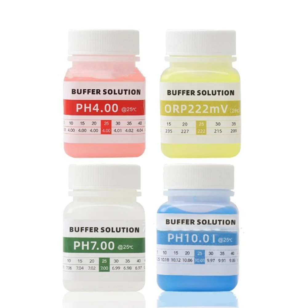 1pcs 50ML PH Meter Standard Solution Calibration 4.00/7.00/10.01 For ORP Tester With 222mV Calibration 43x43x53mm PH Calibration
