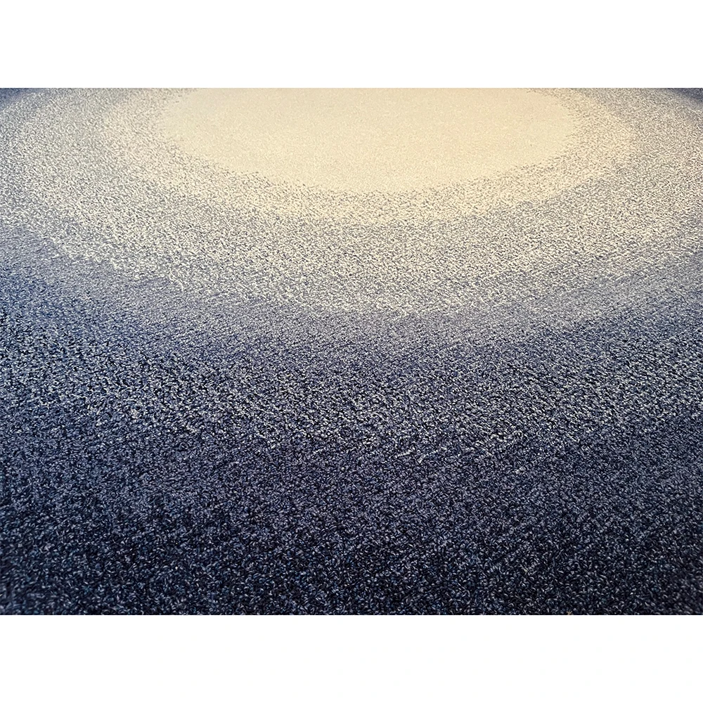 High Quality Machine Made NZ Wool Rugs Custom Blue Gradient Modern Round Living Room Hand Tufted Carpet
