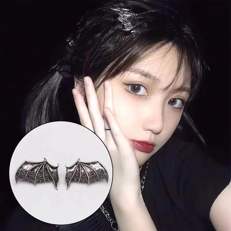 Gothic Style Bat Wing Hair Clip Personalzied Halloween Hair Accessories Vampire Devil Hairpin For Party For Women Headwear