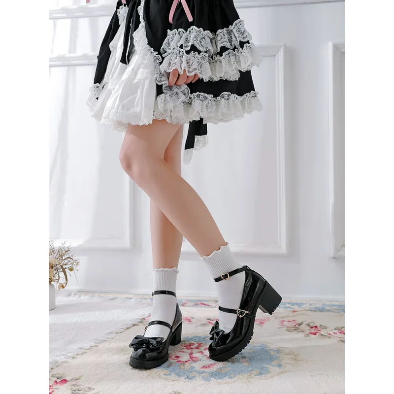 Scarpe singole da donna originali Lolita Lolita stile college giapponese tacco grosso grandi scarpe Mary Jane per ragazze Tea Party Single Sho