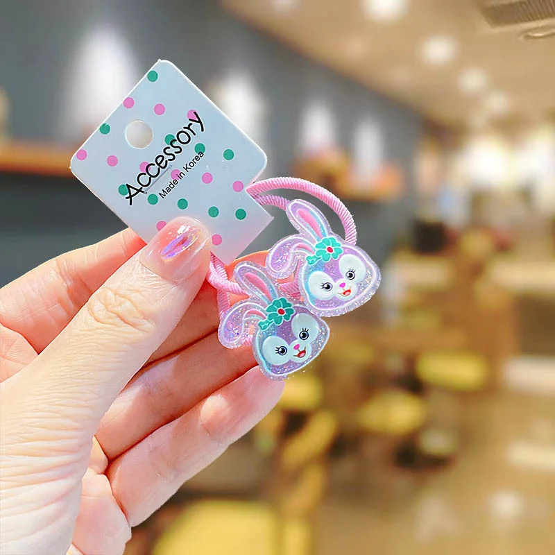 2PCS New Cartoon Kids Elastic Hair Bands Children Hair Ties Girls Hair Accessories Baby Cute Headwear