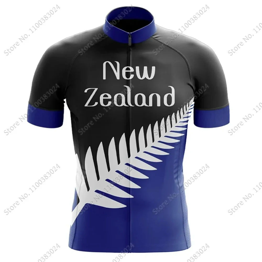 2023 New Zealand National Team Cycling Jersey Set Mens Clothing Short Sleeve Road Bike Shirts Suit MTB Shorts Wear Maillot Ropa