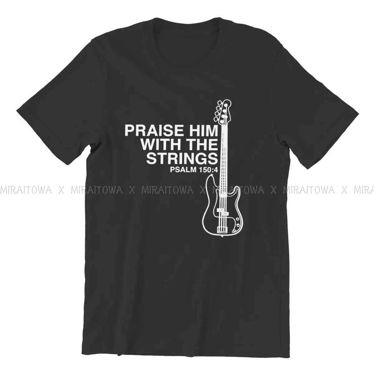 Praise Him Christian Bass TShirt For Male Guitar Rock Clothing Style T Shirt Comfortable Print Fluffy Creative Gift