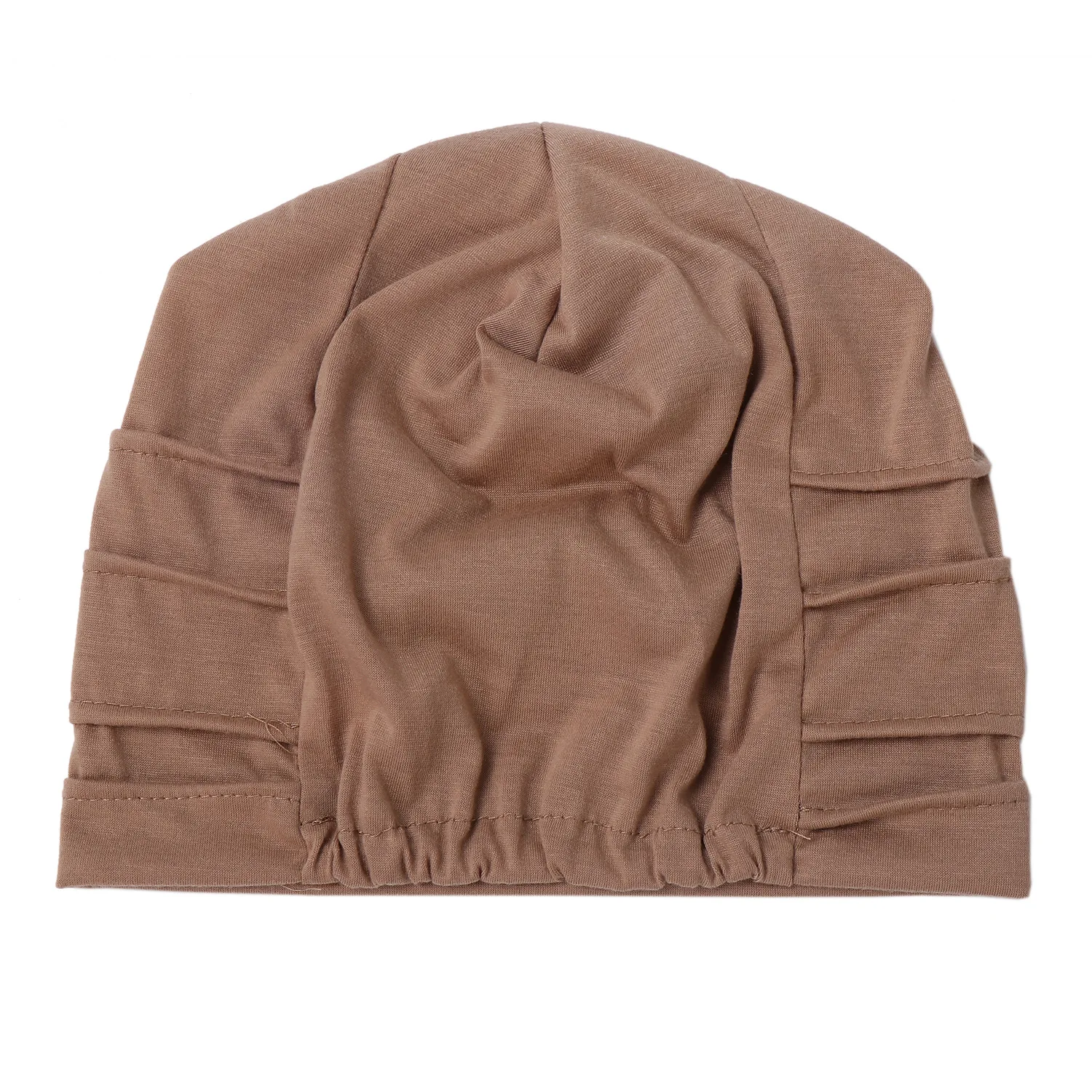 Muslim Fashion Turban Hat Solid Color Bonnet Elastic Hijabs Soft Comfortable Head Scarf Headwraps for Women Cap Elegant