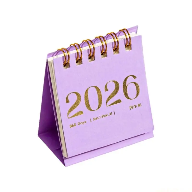 

2026 креативный мини-настольный календарь, украшение, канцелярские принадлежности, школьный планировщик, простой карманный для