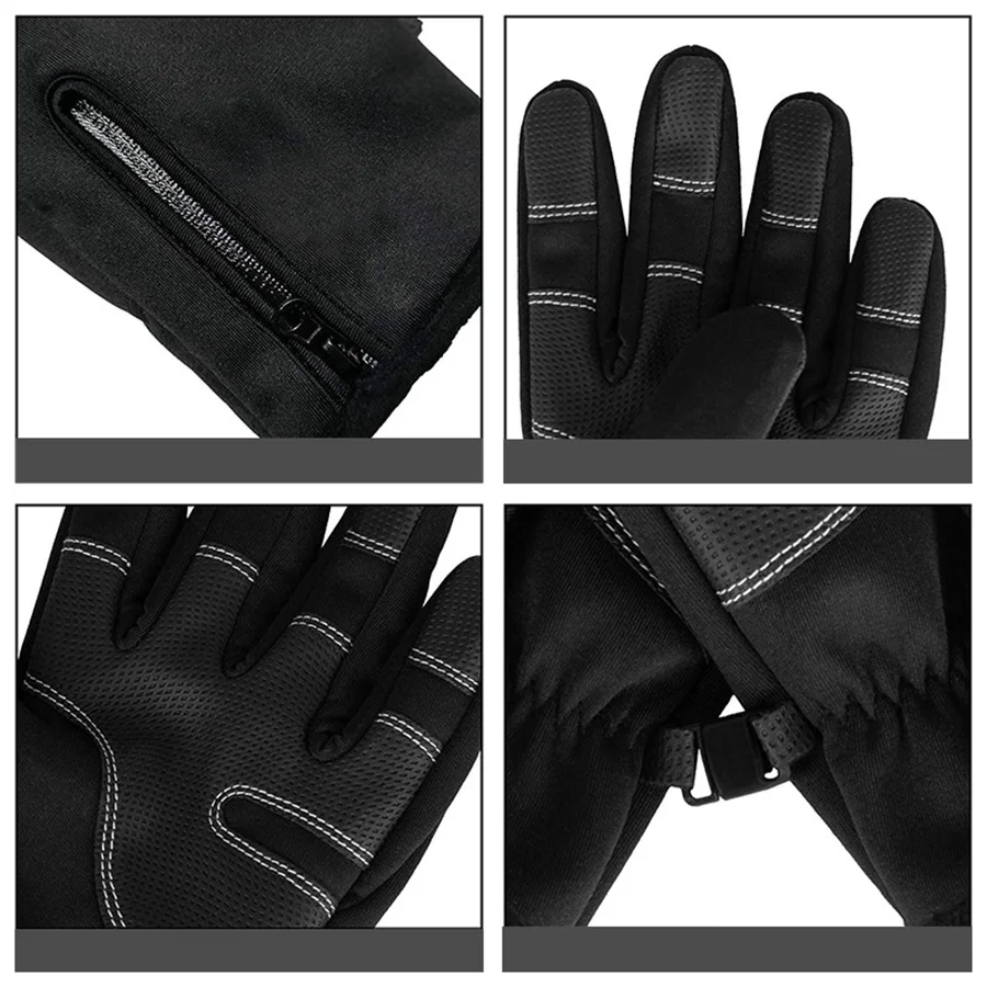 Winter Outdoor Motorcycle Riding Gloves With Touch Screen And Velvet Riding Gloves, Hiking And Skiing Warm Gloves