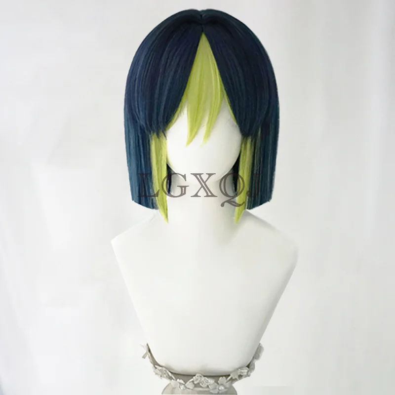 Tighnari Cosplay Ear Tail Wig, Perucas de festa resistente ao calor, Brinco Set, Free Cap, Em Stock