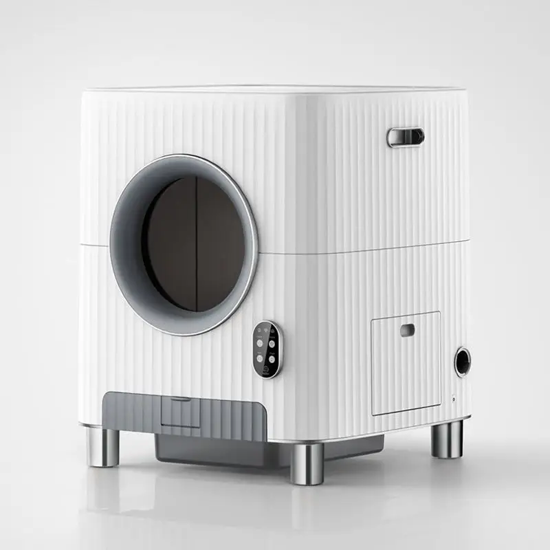 

Горячая продажа, полностью автоматическая коробка для кошек с большим приложением и функцией самостоятельной очистки, чистая и дезодорирующая