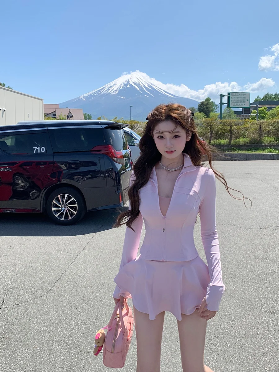 

Шкаф Lanlan's Fairy Level UPF50, комплект защиты от солнца, цветная верхняя одежда, юбка, женская мода 2025, новинка лета, повседневная одежда