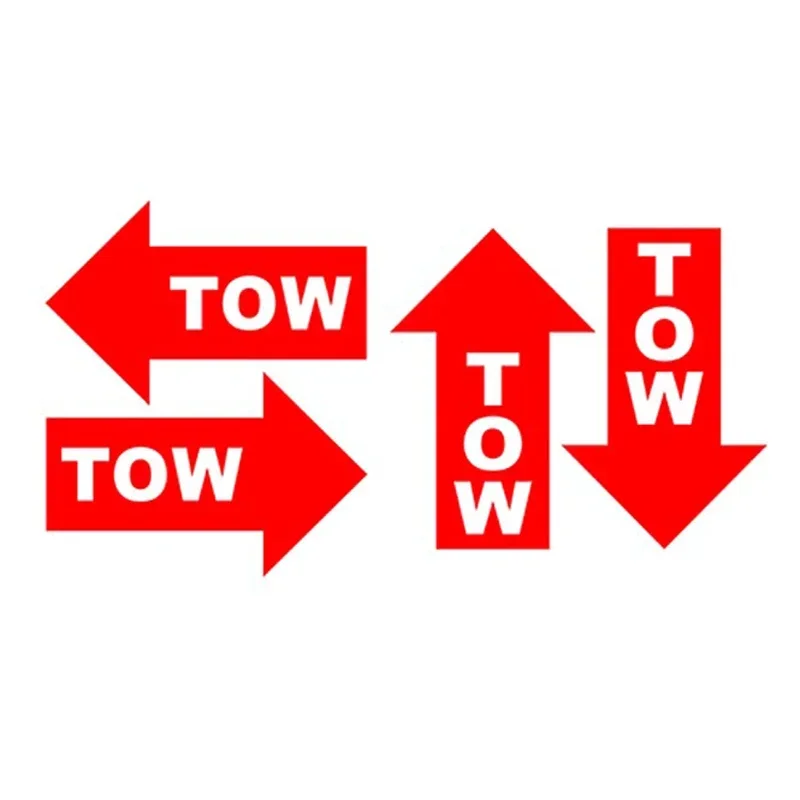 1Set 2D Flat JDM Tow Hook Arrow Vinyl Stickers, Waterproof Decal For Car Exterior Decor, Holiday Gift