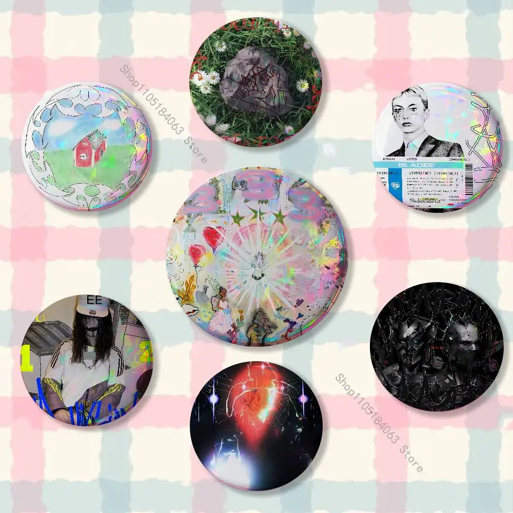 

B-Bladee Crest Badge on Backpack Clothes decoration Tinplate Round Brooch Funny Custom Gifts for Friend