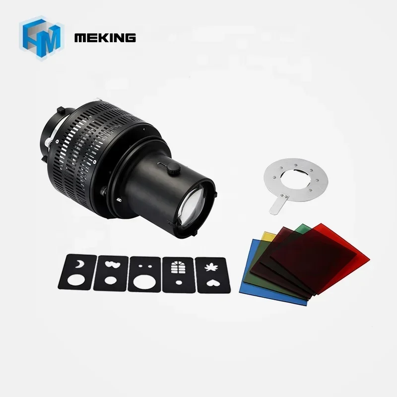 New Conical Photography Studio Strobe Flash Light Snoot Reflector With Color Filters Effect Card