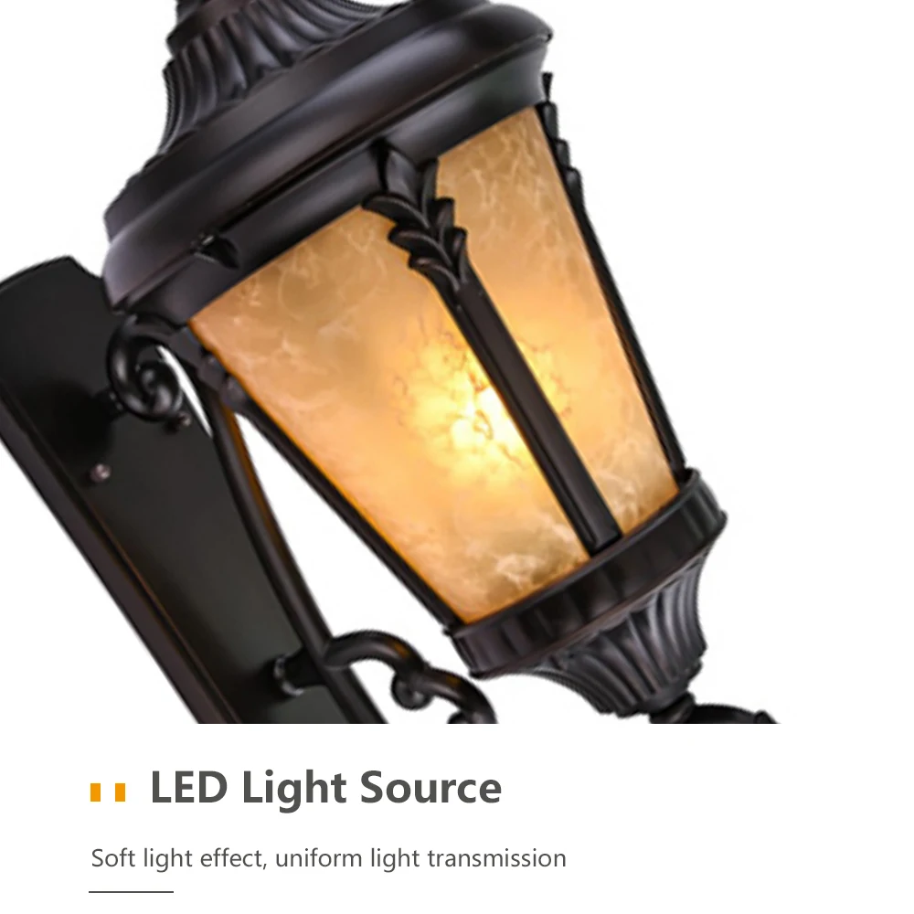 Outdoor Standing Porch Light Retro Wall Lamps Vintage Chandelier Led Lighting for House Gate Patio Aisle Exterior Sconce E27/E26