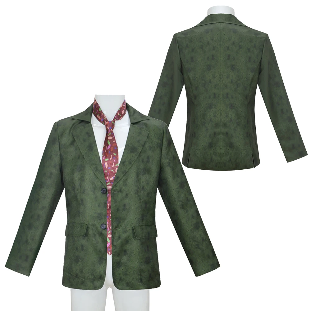 Juego Disco Elysium Cosplay Harrier Du Bois verde Top corbata tela fiesta disfraz juego de rol disfraz de Halloween traje de Carnaval trajes