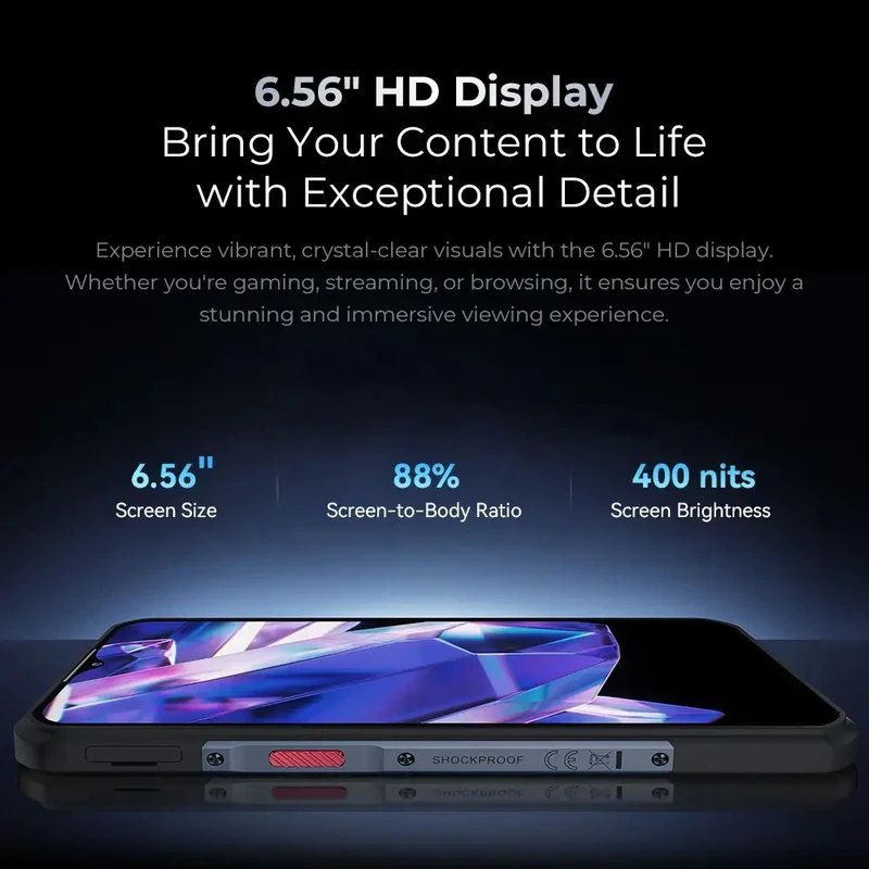 Oukitel WP35 S هاتف متين 6GB + 256GB 11000mAh الهاتف المحمول أندرويد 14 44MP كاميرا NFC 4G الهاتف الذكي