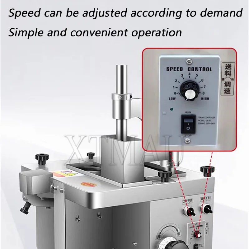 ماكينة تقطيع اللحوم الطازجة الأوتوماتيكية من الفولاذ المقاوم للصدأ، ماكينة تقطيع لحم البقر، ماكينة تقطيع لحم الخنزير الكهربائية