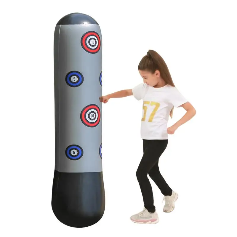 

Надувной боксерский мешок для детей, детский боксерский мешок, тренировочный инструмент для каратэ, 63-дюймовая боксерская игрушка для детей 5-12 лет