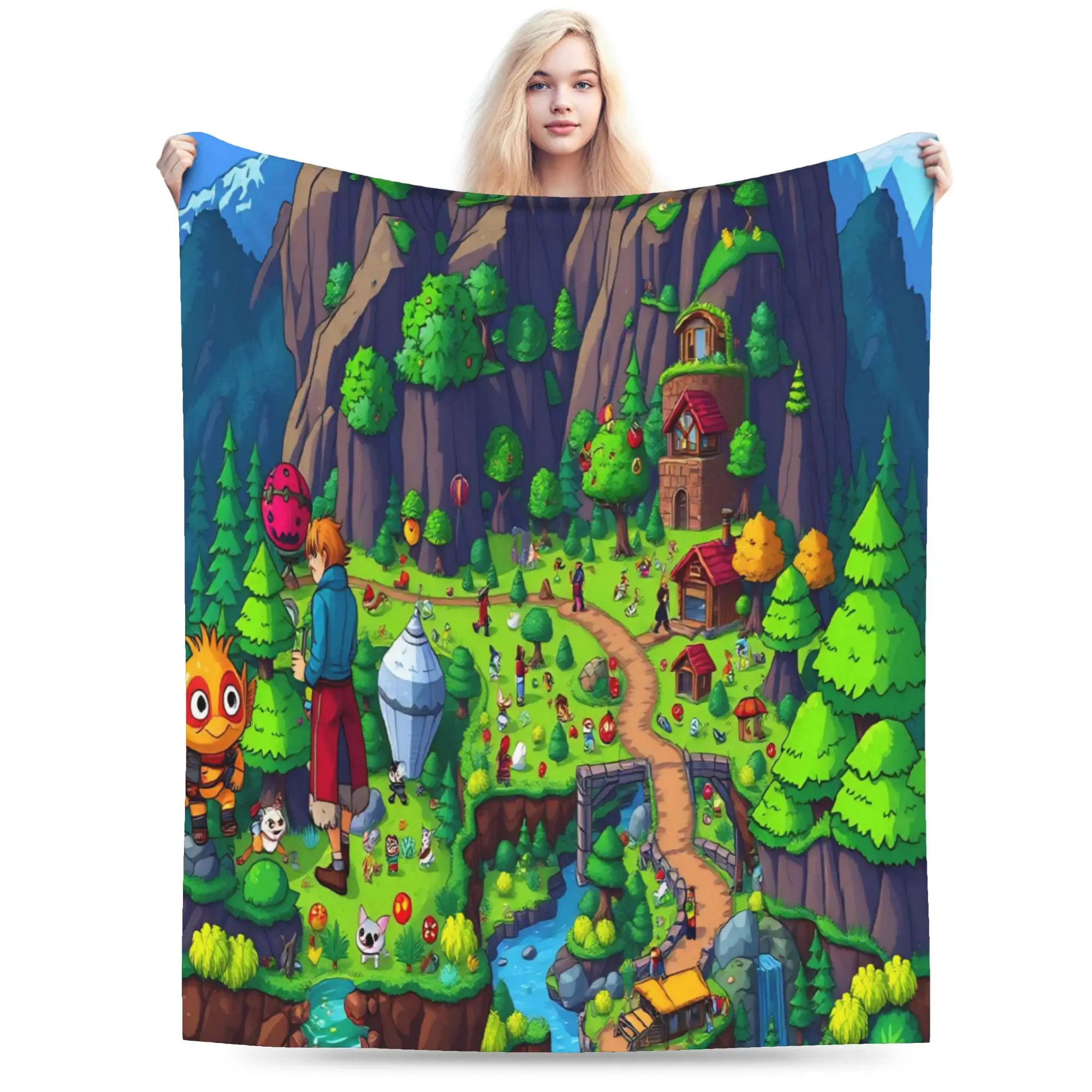 Cozy Terrarias Blanket Accessories Bedding Decorative  Throw Blanket Soft Fleece for Bedroom