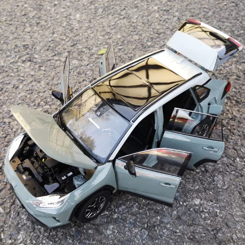 جديد RAV4 1:18 مقياس FAW تويوتا العلامة التجارية رونغ الإصدار 2019 محاكاة يموت الصب سبيكة نموذج سيارة على الطرق الوعرة مجموعة المركبات هدية #5