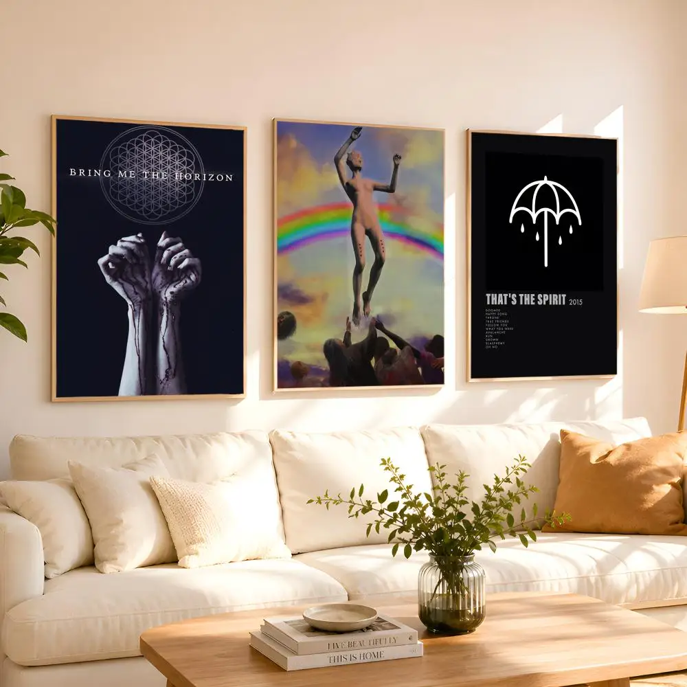 Rock Band B-Bring M-Me The H-Horizon Prints Poster 1PC HD Matte Peel And Stick Wall Decor For Bedroom Living Room Dorm Office