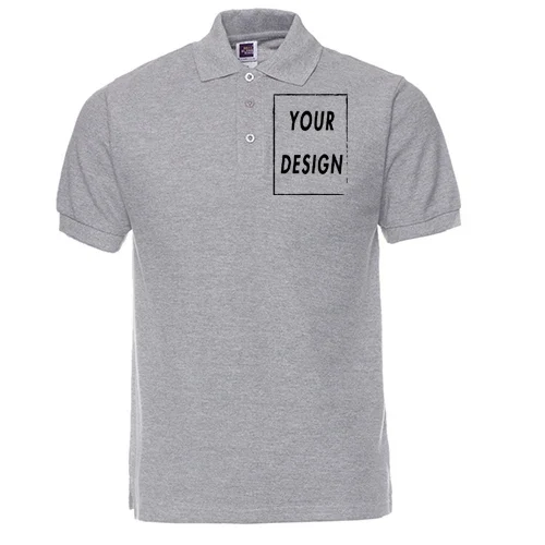 Customized summer short sleeved polo shirt, casual ribbed breathable high-quality top, loose fitting workwear, cotton men's top