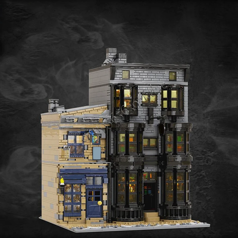 3664 PCS Construction Diagon Alley MOC Customize Modular Building Block Popular Brick Creative Design DIY Boys Toy Birthday Gift