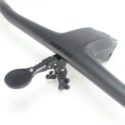 Syncors-MTB Integrated Handlebar for Bicycle,Light Clip,Alloy Computer Stand for Wahoo/Garmin/Bryton Bike Stopwatch,Bracket Part