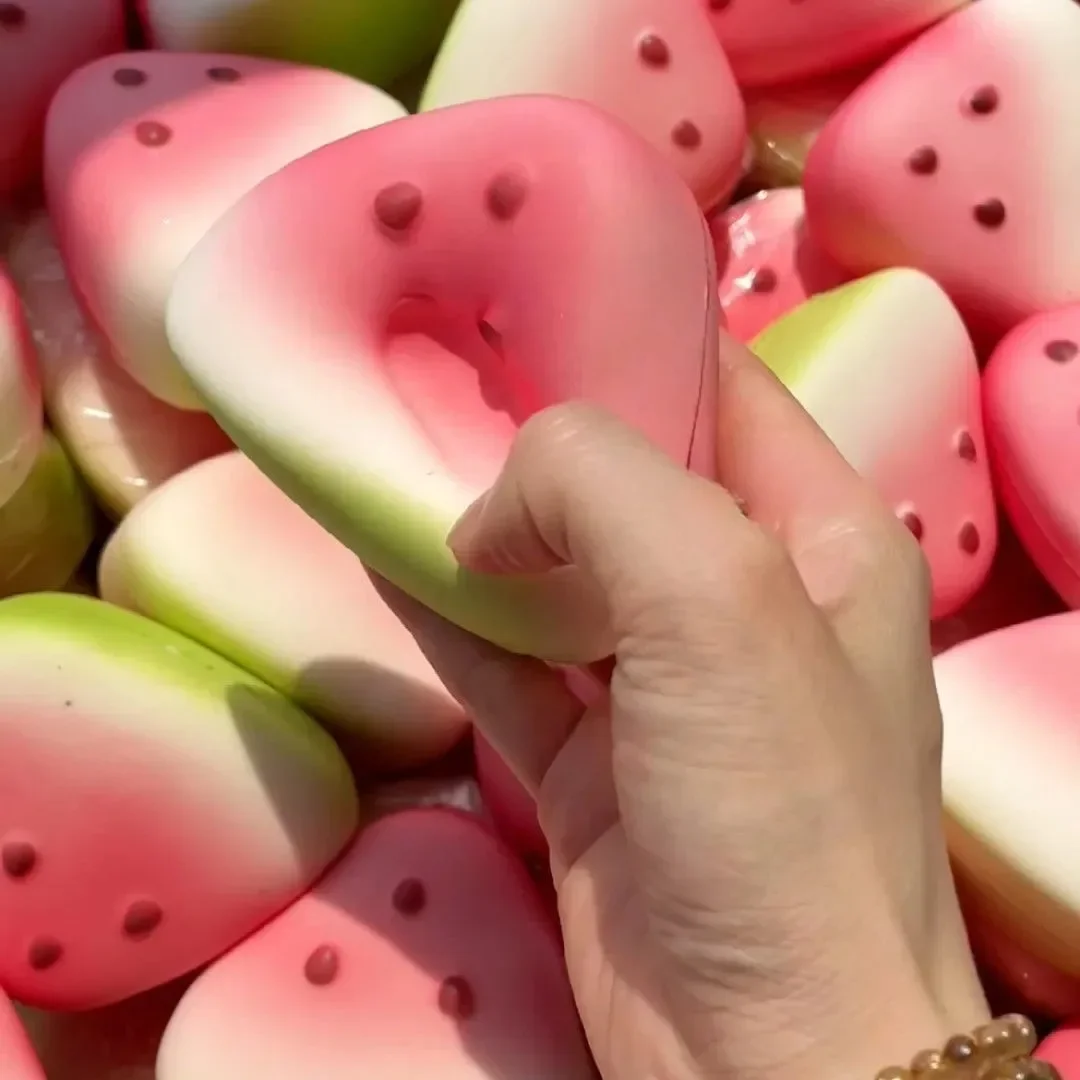 Jouet Squishy pastèque Anti-Stress, peau de glace douce, décompression à rebond lent, jouet sensoriel pour adultes et enfants
