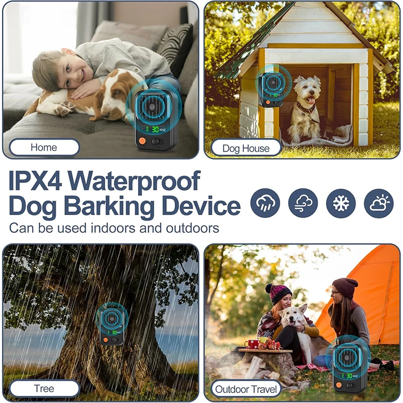 Portable Dog Repeller 25kHz Frequency Three Level Adjustment Adjustable Repelling Distance Suitable Indoor Placement Outdoor - view 4