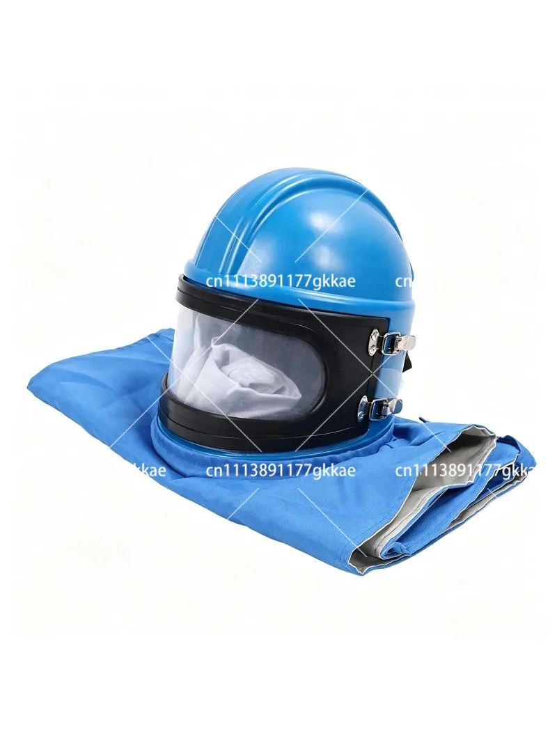 New canvas sandblasted helmet, large field of view curved helmet with shoulder