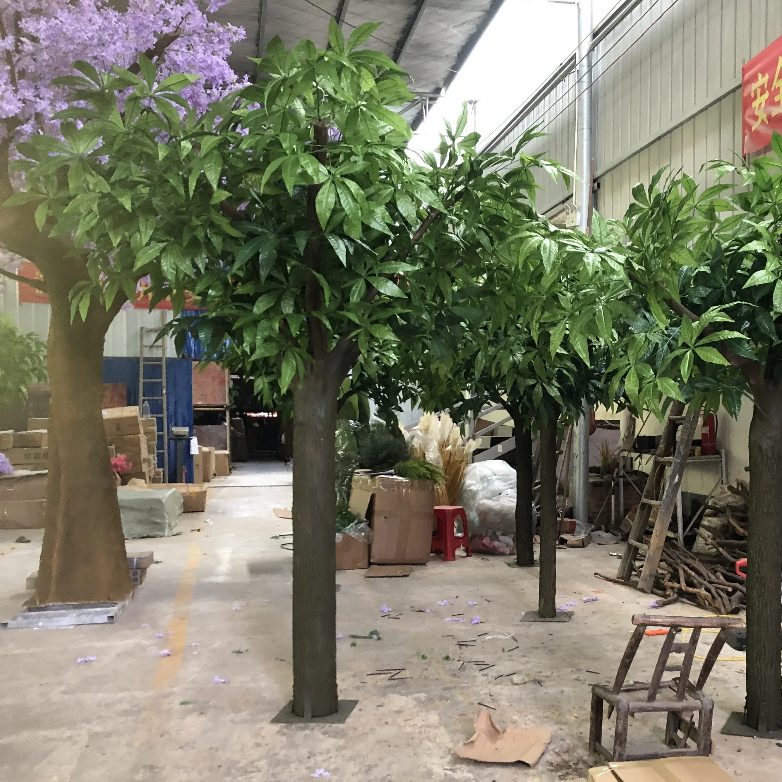 

Fake Trees Decorative Landscaping Bionic Pachira Macrocarpa Imitative Tree Large Fake Trees Ornament Furnishing Indoor